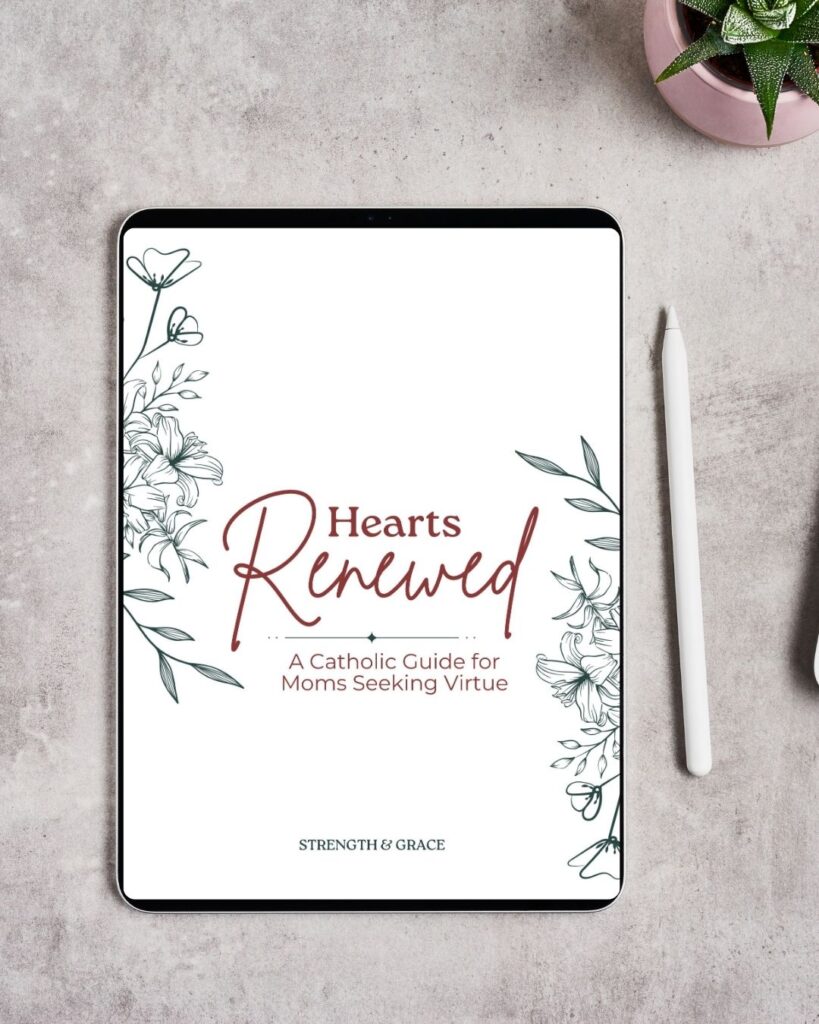Hearts Renewed: “Printable devotional layout on virtue and motherhood”